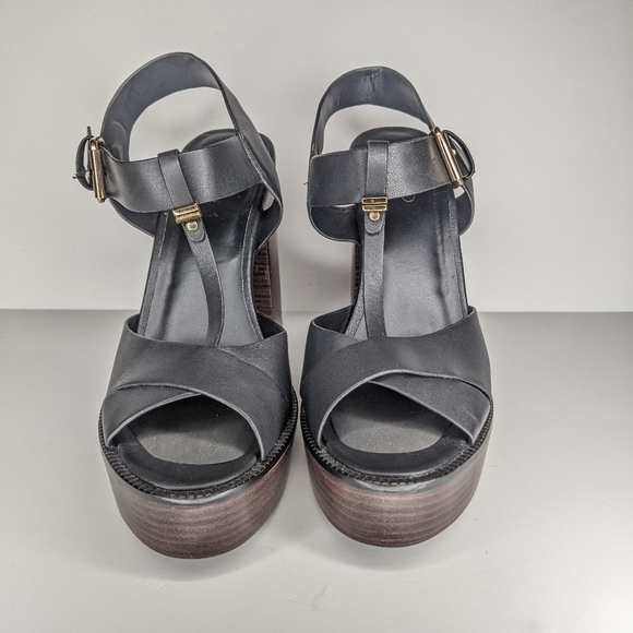 ALDO BLACK PLATFORM HEELS - Picture 2 of 8